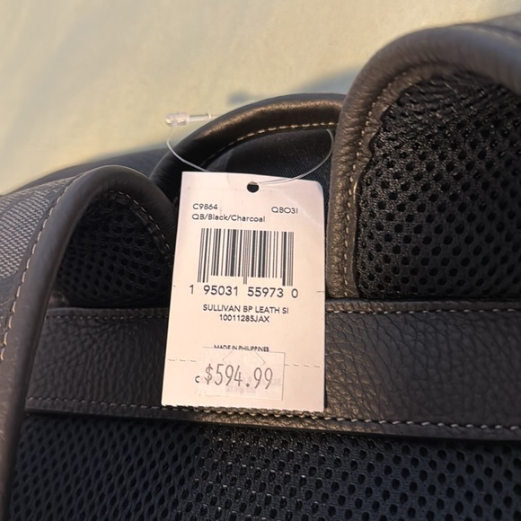 Coach Large Sullivan Leather and Signature Backpack - Picture 10 of 10